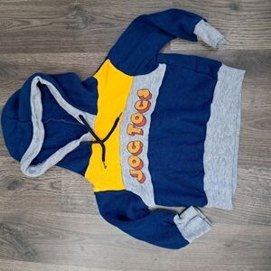 Vintage Jog Togs Kids Color Block Hoodie Sweatshirt Size 24 Months